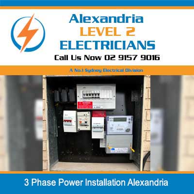 3 phase power installation with new switchboard upgrade by Alexandria electrician